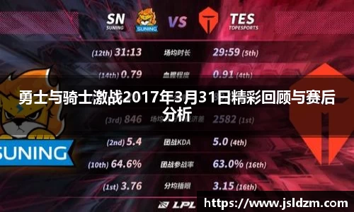 勇士与骑士激战2017年3月31日精彩回顾与赛后分析